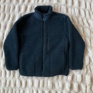Kids Uniqlo Black Sherpa Jacket